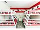 Mickey Mouse themed bedroom with two sets of bunk beds at 8843 Interlocking Ct, Davenport, FL 33896
