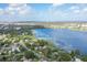 Aerial view of lakefront homes showcasing a desirable waterfront community at 4801 Beach Blvd, Orlando, FL 32803