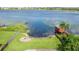 Aerial view of a lakefront property at 4801 Beach Blvd, Orlando, FL 32803