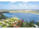 Aerial view of waterfront property with large lot and lake access at 4801 Beach Blvd, Orlando, FL 32803