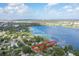 Aerial view of waterfront property with large lot and lake access at 4801 Beach Blvd, Orlando, FL 32803