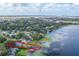 Aerial view of waterfront property with large lot and lake access at 4801 Beach Blvd, Orlando, FL 32803