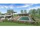 Community pool with lounge chairs and covered area at 692 Preston Cove Dr, St Cloud, FL 34771