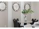 Dining area with marble table and stylish decor at 692 Preston Cove Dr, St Cloud, FL 34771