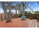 Spacious deck with seating area and fire pit, nestled amongst mature trees at 1820 Blaine Ter, Winter Park, FL 32792