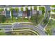 Aerial perspective of houses with solar panels in a suburban neighborhood at 1820 Blaine Ter, Winter Park, FL 32792