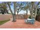 Relaxing backyard patio with wooden deck and shaded seating area at 1820 Blaine Ter, Winter Park, FL 32792