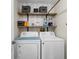Laundry room with side-by-side washer and dryer, and built-in shelving at 1820 Blaine Ter, Winter Park, FL 32792