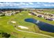 Aerial view showcasing a golf course and residential area at 1490 Olympic Club Blvd, Champions Gate, FL 33896