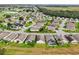 Aerial view of a residential community showing various houses and pools at 235 Royal Palm Dr, Davenport, FL 33837