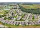 Wide aerial view of a neighborhood with many houses and green areas at 235 Royal Palm Dr, Davenport, FL 33837