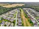 Aerial view of a residential area featuring various houses and landscaping at 235 Royal Palm Dr, Davenport, FL 33837