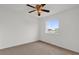 Bright bedroom with ceiling fan and window offering a view at 14646 Brightwell Ct, Orlando, FL 32824