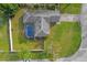 Aerial view of house, fenced yard, and pool at 1541 Legend Ct, Deltona, FL 32738