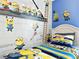 Minion-themed bedroom with twin beds and fun wall decor at 3053 Gatsby St, Kissimmee, FL 34746