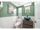 Small bathroom with updated vanity and stylish vessel sink at 709 Lake Emerald Ave, Orange City, FL 32763