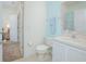Clean bathroom with white vanity and light blue walls at 121 Palermo St, Davenport, FL 33897