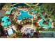Surfari Water Park map showing various pools and attractions at 14501 Grove Resort Ave # 2122, Winter Garden, FL 34787
