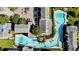 Aerial view of community pool and buildings at 4407 S Semoran Blvd # 2, Orlando, FL 32822