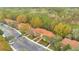 Aerial view of townhouses, parking, and trees at 8447 Crystal Cove Loop, Kissimmee, FL 34747