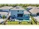Two-story home with pool, solar panels and fenced backyard at 18357 Mowry Ct, Orlando, FL 32827