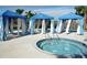 Relaxing hot tub with three private cabanas at 2412 Dubai St, Kissimmee, FL 34747