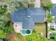Top-down view showcasing a renovated home and backyard pool at 245 W George Ave, Maitland, FL 32751