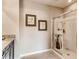 Bathroom with a large shower and granite countertop at 3475 Sandalwood Isle Way, Ocoee, FL 34761