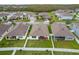 Aerial view of houses showcasing backyard and community features at 4001 Scarlet Branch Rd, Orlando, FL 32824