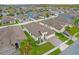 An aerial view of a residential area featuring houses, yards, and streets at 4001 Scarlet Branch Rd, Orlando, FL 32824