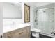 Modern bathroom with updated vanity and walk-in shower at 6632 Meritmoor, Orlando, FL 32818