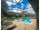 Relaxing pool and spa area with screened enclosure at 9030 Shadow Mountain St, Davenport, FL 33896