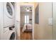 Convenient laundry closet with a stacked washer and dryer at 3520 Calabria Ave # 3520, Davenport, FL 33897