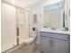 Clean bathroom with shower and single vanity at 1812 Tropical Palms Cir, Kissimmee, FL 34747