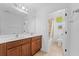 Clean bathroom with double sinks and a tub shower combo at 2760 Rialto Ct, Kissimmee, FL 34746
