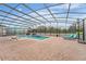 Relaxing pool and spa area with covered patio and lounge chairs at 2760 Rialto Ct, Kissimmee, FL 34746