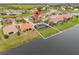 Aerial view of house, pool and surrounding community at 2760 Rialto Ct, Kissimmee, FL 34746
