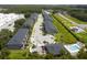 Aerial view of the community pool and townhomes at 4410 Le Reve Ct, Kissimmee, FL 34746