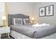 King-size bed, nightstands, and gray walls at 4410 Le Reve Ct, Kissimmee, FL 34746