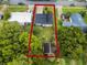 Aerial view of house and backyard at 4908 Seminole Ave, Winter Park, FL 32792
