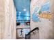 Basement with shark-themed murals and pool table at 2734 Oxymoron Way, Kissimmee, FL 34746