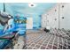 Bedroom with two double beds, orca mural, and ocean decor at 2734 Oxymoron Way, Kissimmee, FL 34746