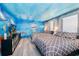 Bedroom with two double beds and shark-themed mural at 2734 Oxymoron Way, Kissimmee, FL 34746