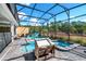 Inviting pool and spa area with screened enclosure, perfect for relaxation at 2734 Oxymoron Way, Kissimmee, FL 34746