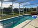Inviting screened-in pool with a spacious deck at 345 Reserve Dr, Davenport, FL 33896