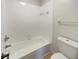 Clean bathroom with a bathtub and toilet at 6510 Ami Ann Ct, Lakeland, FL 33813