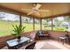 Spacious screened porch overlooking backyard at 653 Pelican Bay Dr, Daytona Beach, FL 32119