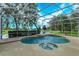 Freeform pool and spa with screened enclosure and lake view at 6893 Hidden Glade Pl, Sanford, FL 32771