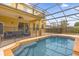 Private pool and patio with screened enclosure at 1161 Cathcart Cir, Sanford, FL 32771