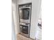 Stackable washer and dryer in a convenient laundry closet at 3053 George Mason Ave # D, Winter Park, FL 32792